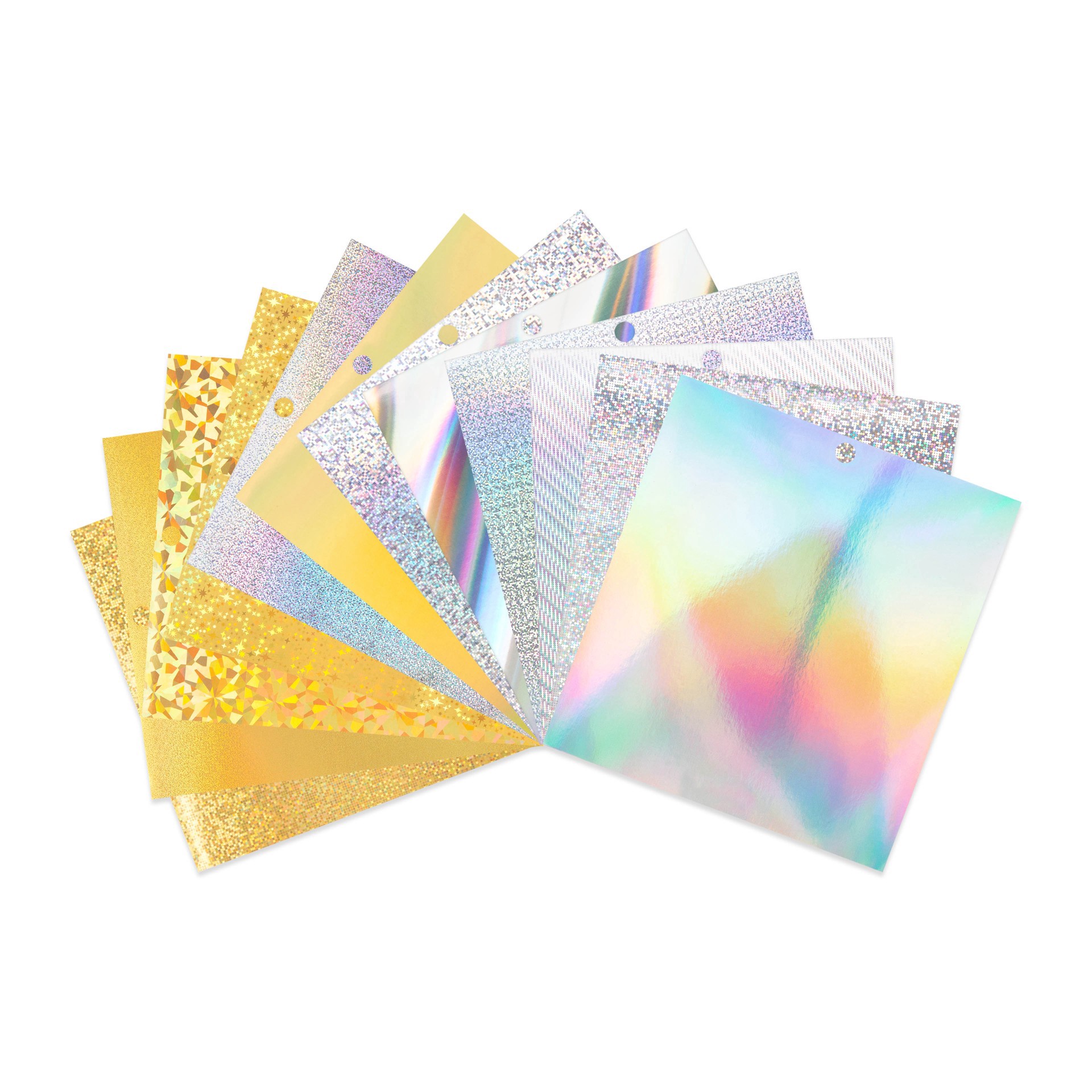 slide 2 of 3, 6" X 6" Holographic Prints Paper Pad By Recollections, 24 Sheets, 6 in x 6 in