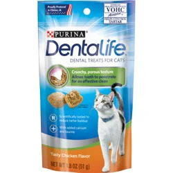 Purina DentaLife Made in USA Facilities Cat Dental Treats, Tasty Chicken Flavor