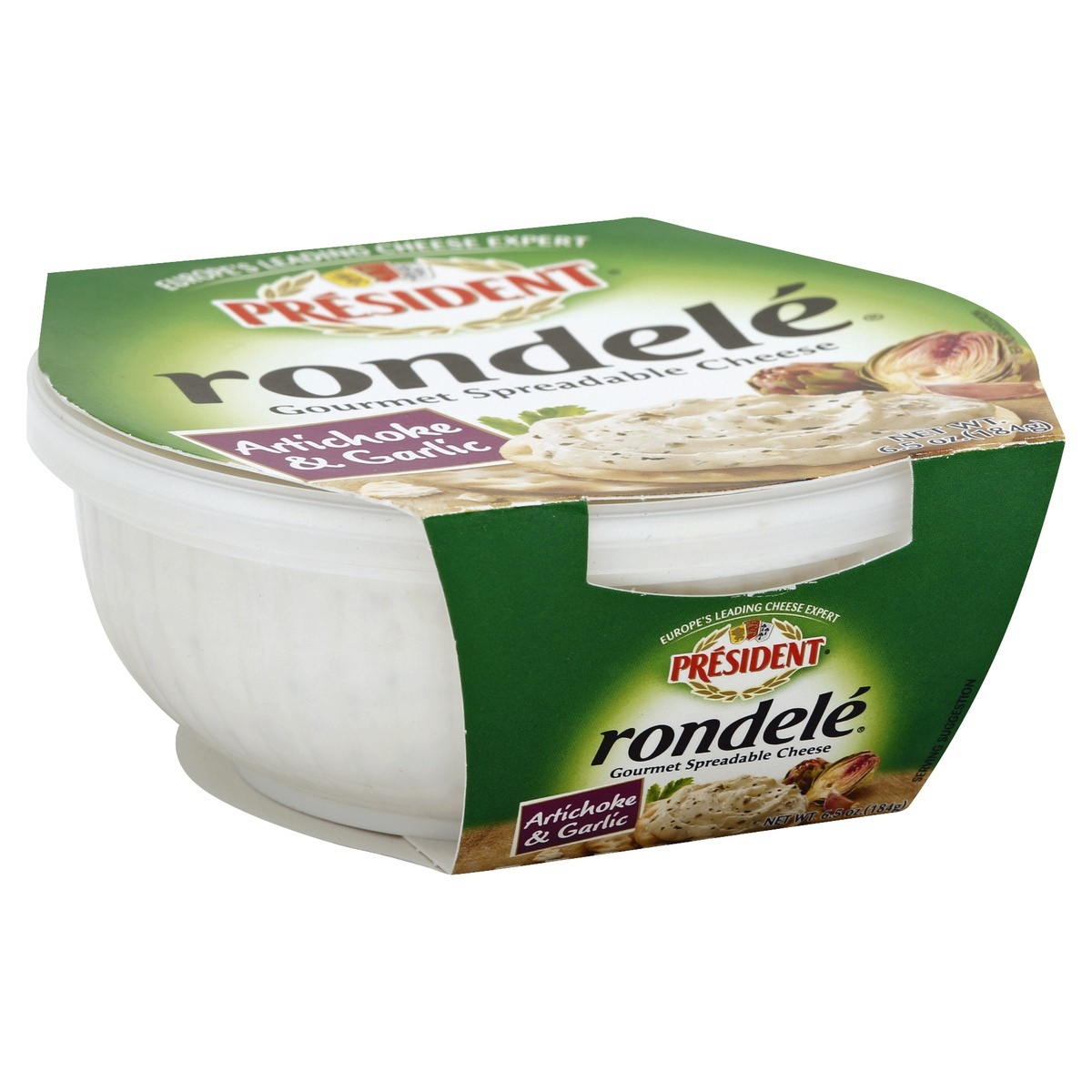 slide 1 of 1, Président Rondele Creamy Whipped Dip & Spread Cheese Garlicky Artichoke, 6.5 oz, 6.5 oz