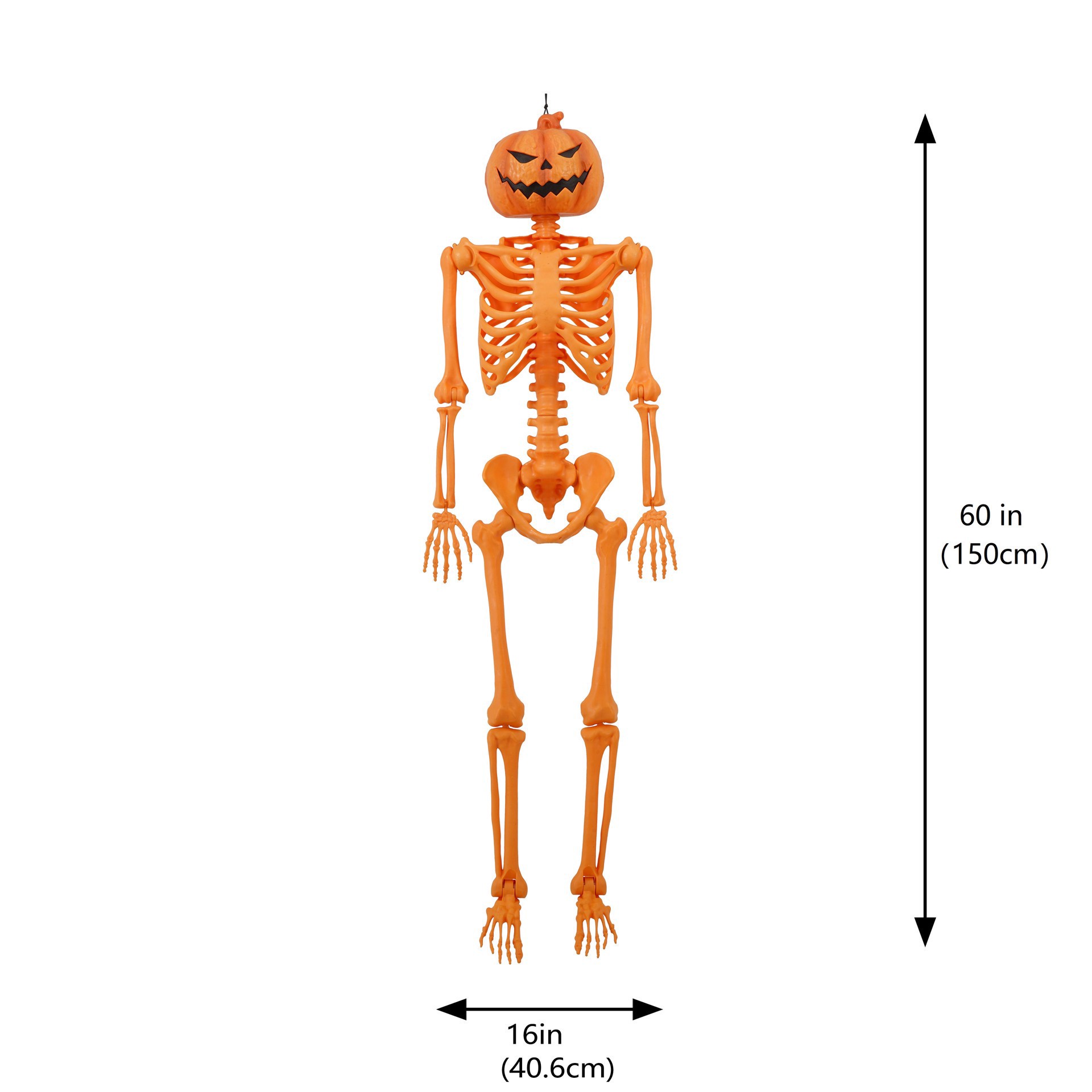 slide 2 of 4, 5ft. Pumpkin Man Skeleton By Ashland, 5 ft