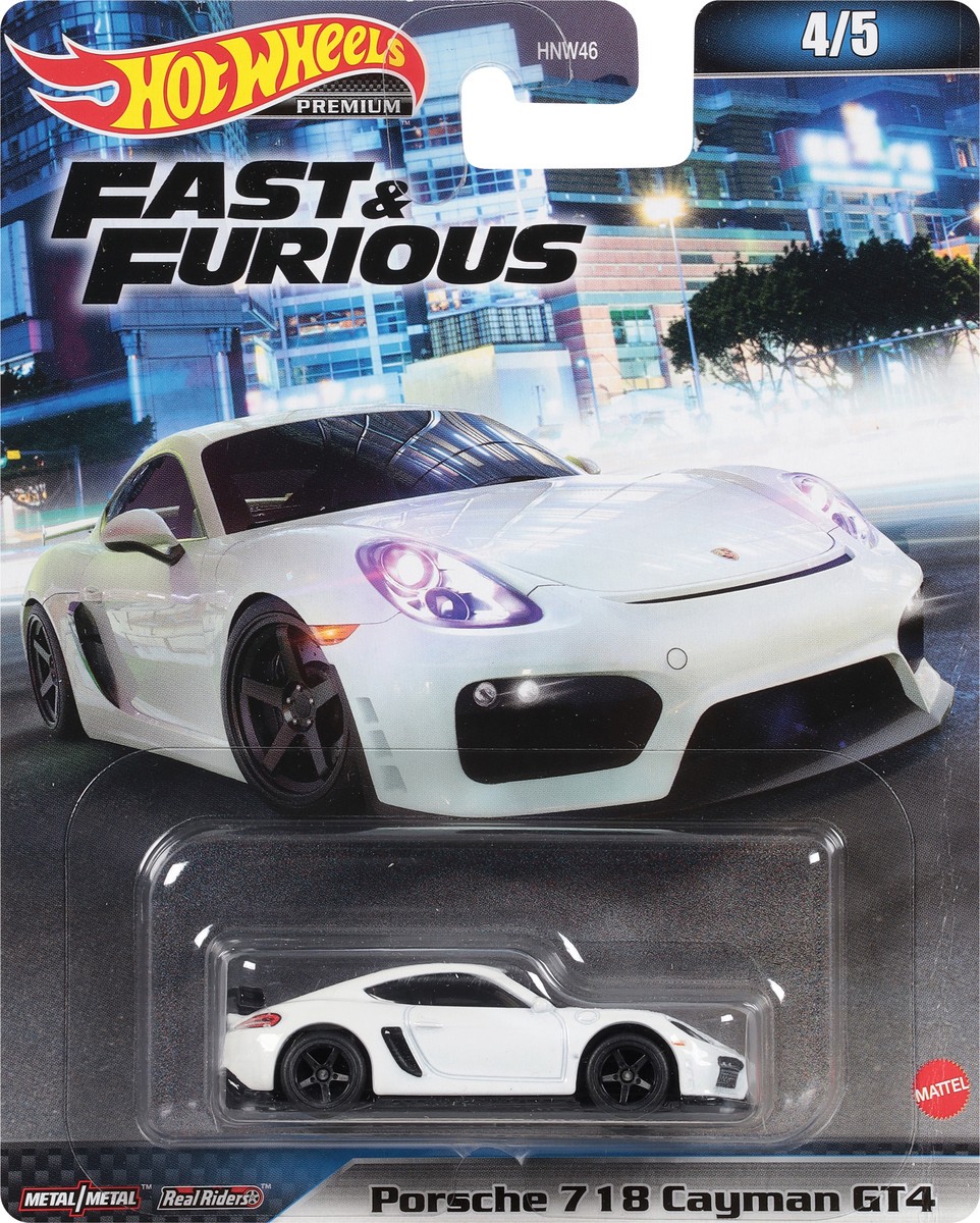 slide 4 of 9, Mattel Hot Wheels Fast & Furious car, Porsche Cayman, 1 ct