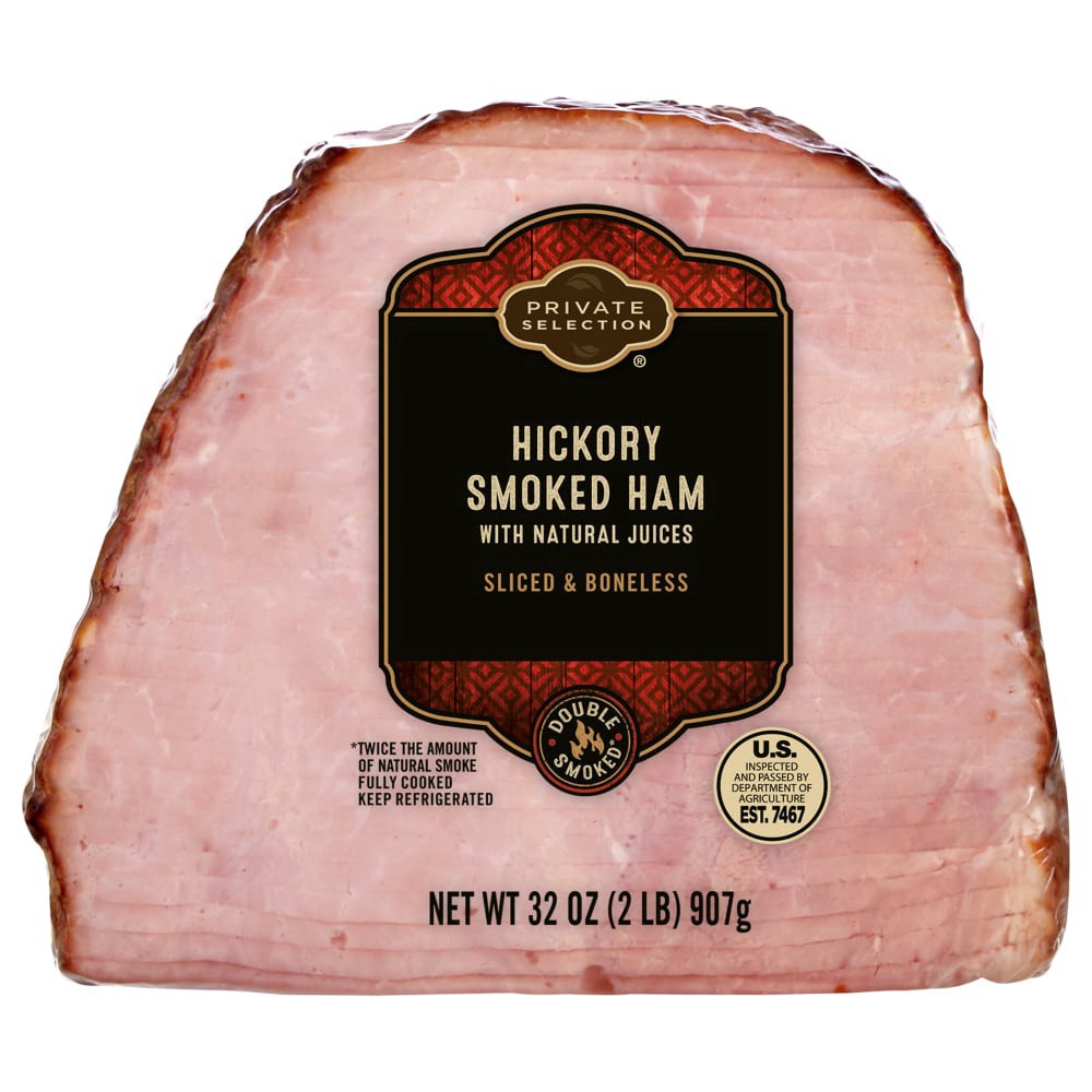 slide 2 of 2, Private Selection® Hickory Smoked Ham Sliced & Boneless, 32 oz