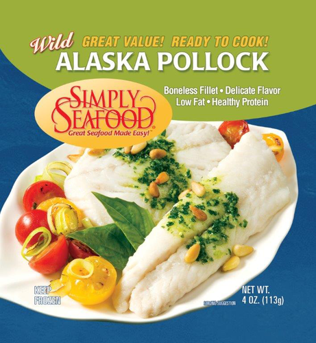 slide 1 of 1, Simply Seafood Alaska Pollock, 4 oz