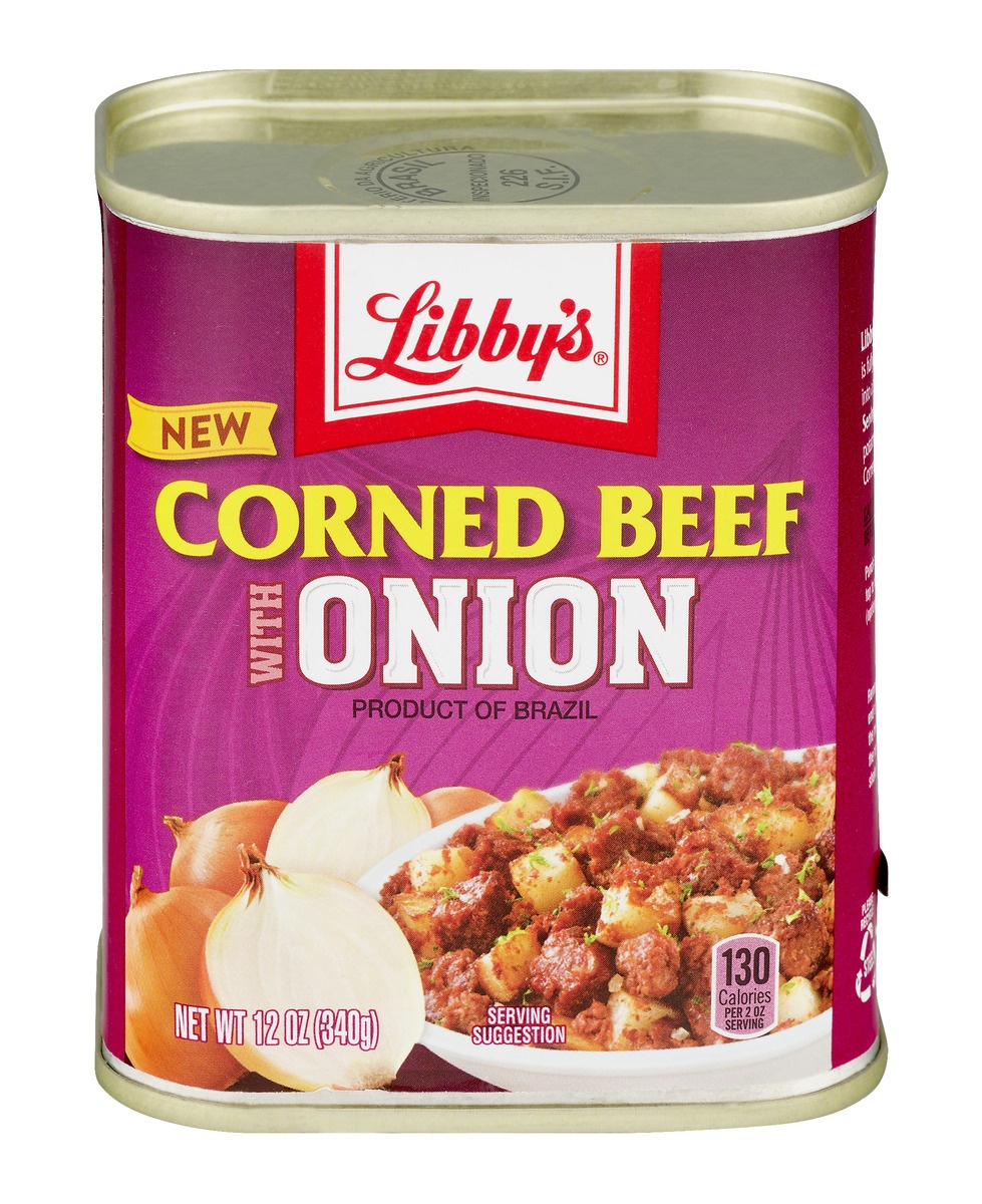 slide 1 of 1, Libby's Corned Beef with Onions, 12 oz