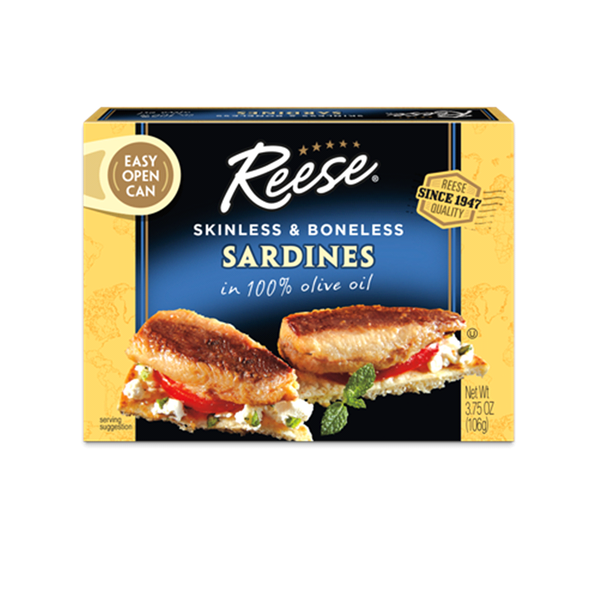 slide 1 of 1, Reese's Reese Sardines in Oil, 4.375 oz