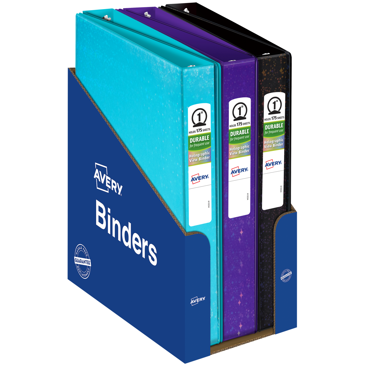 slide 1 of 1, Avery Durable Holographic View Binder 1in Astd, 1 in