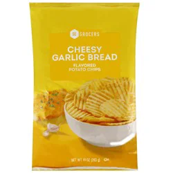 SE Grocers Cheesy Garlic Bread Potato Chips 10 Ounces