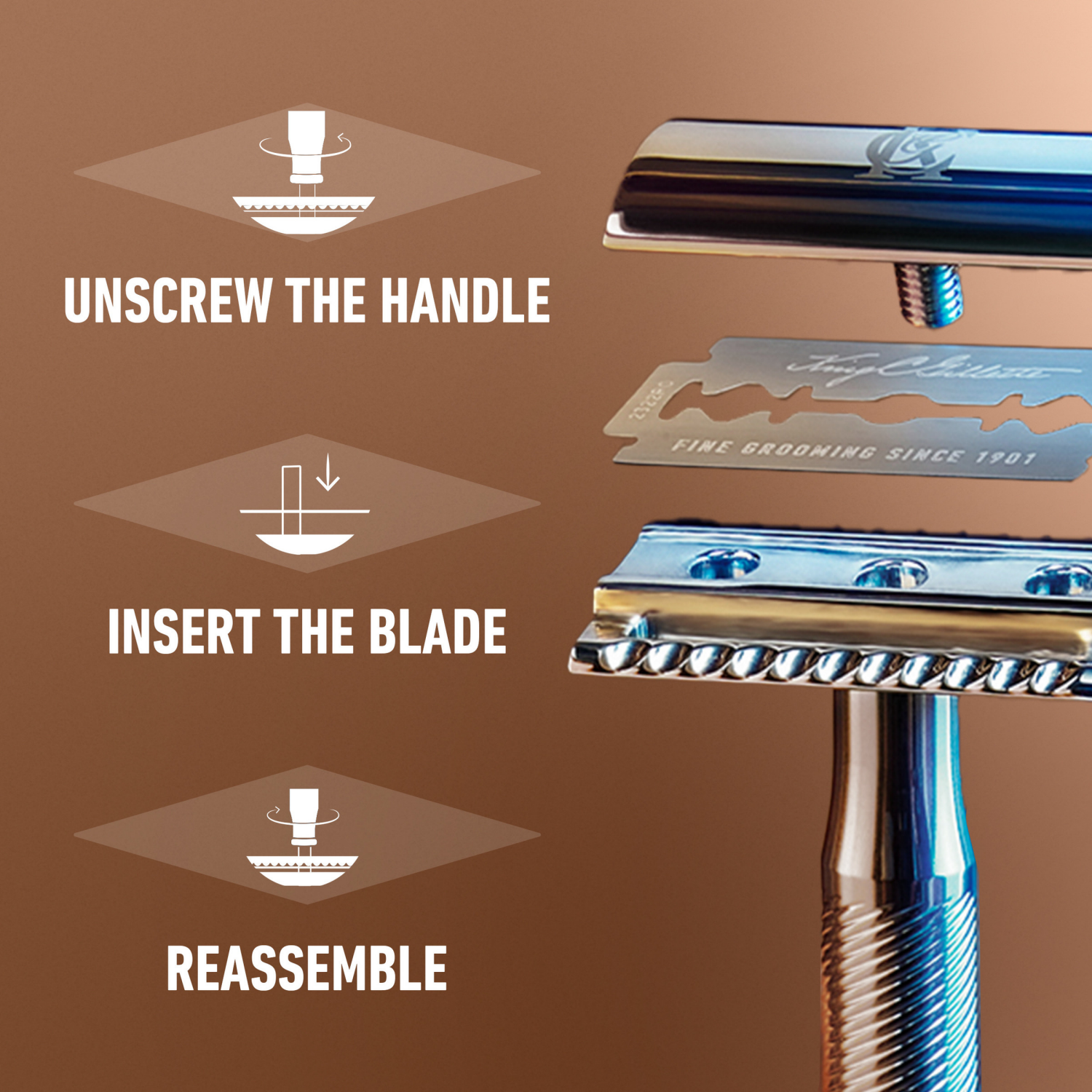 slide 2 of 5, Gillette King C. Gillette Men's Double Edge Safety Razor Blades - 10ct, 10 ct