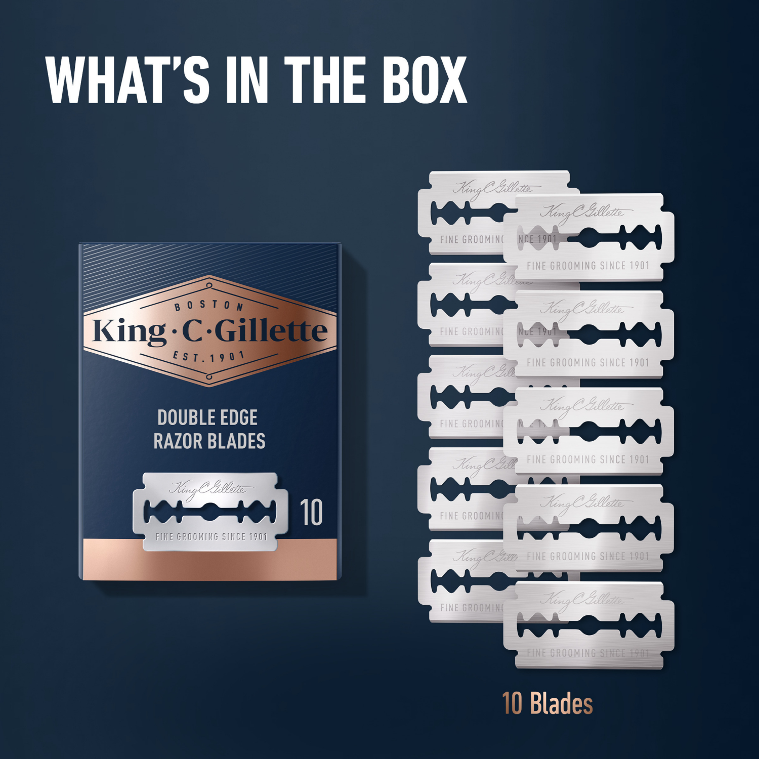 slide 5 of 5, Gillette King C. Gillette Men's Double Edge Safety Razor Blades - 10ct, 10 ct