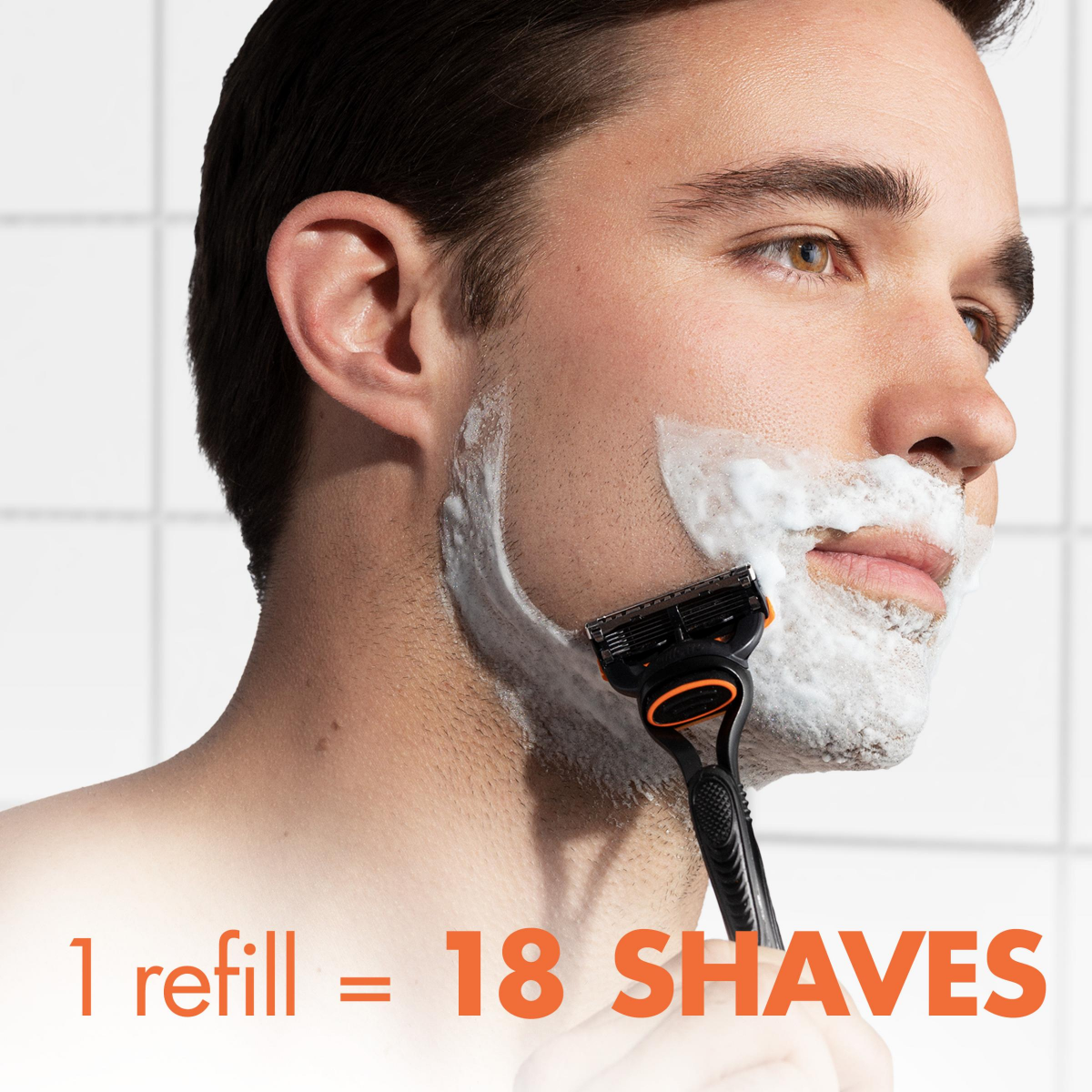 slide 24 of 29, Gillette Fusion5 Razor for Men, Handle, 3 Razor Blade Refills + Fusion Ultra Sensitive Shave Gel, 7 oz