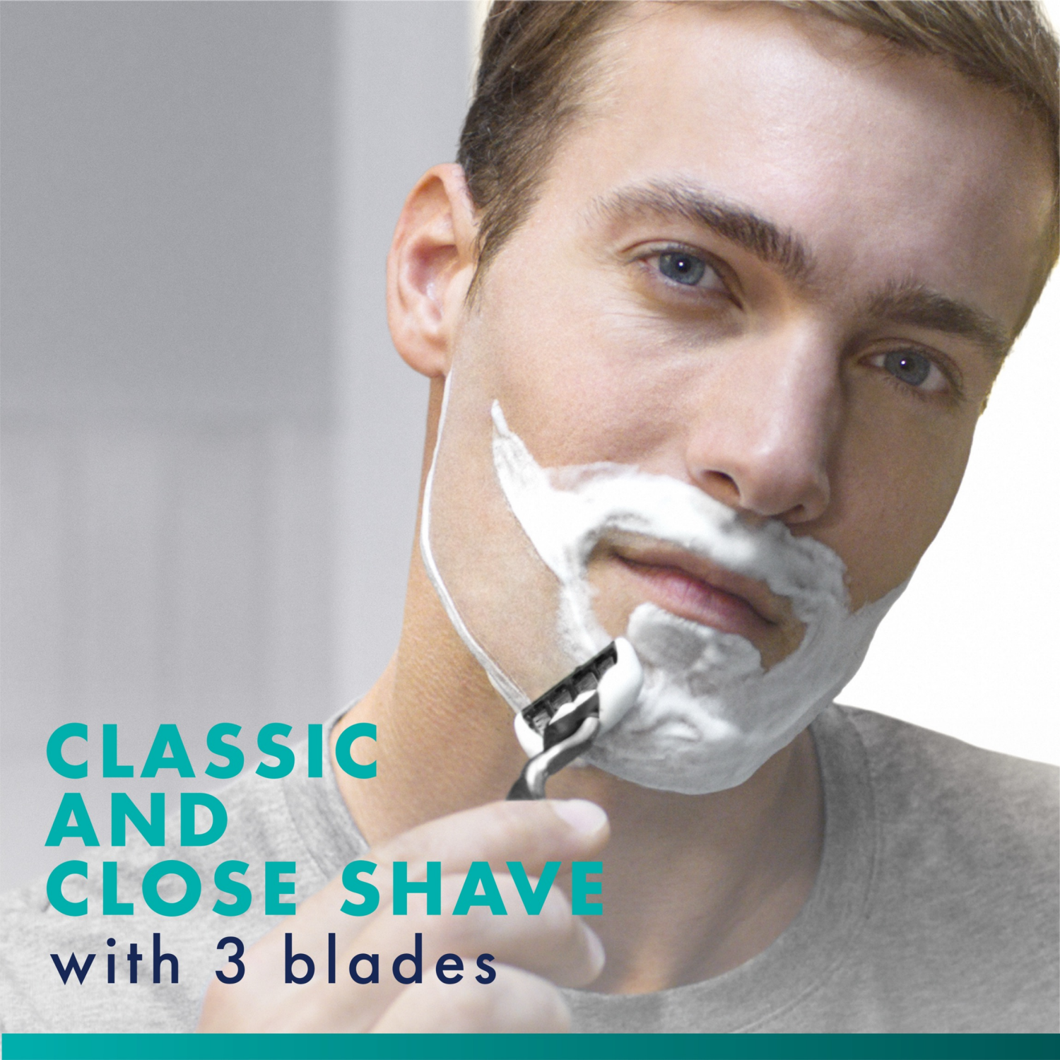 slide 5 of 5, Gillette Mach3 Shaving Razor for Men, 1 Gillette 3-Blade Razor Handle for Men's Grooming, 10 Razor Blade Refills, Razor Blades with Lubrication Strip, 1 ct