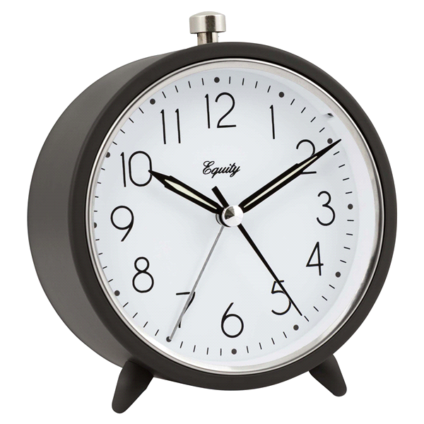 slide 15 of 21, Equity Metal Alarm Clock with On-Demand Backlight 1 ea, 1 ea