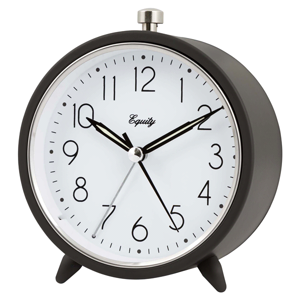slide 4 of 21, Equity Metal Alarm Clock with On-Demand Backlight 1 ea, 1 ea