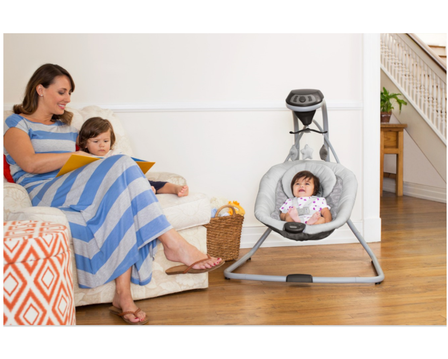 slide 2 of 2, Graco Simple Sway Ivy Fashion Swing 1 ea, 1 ct