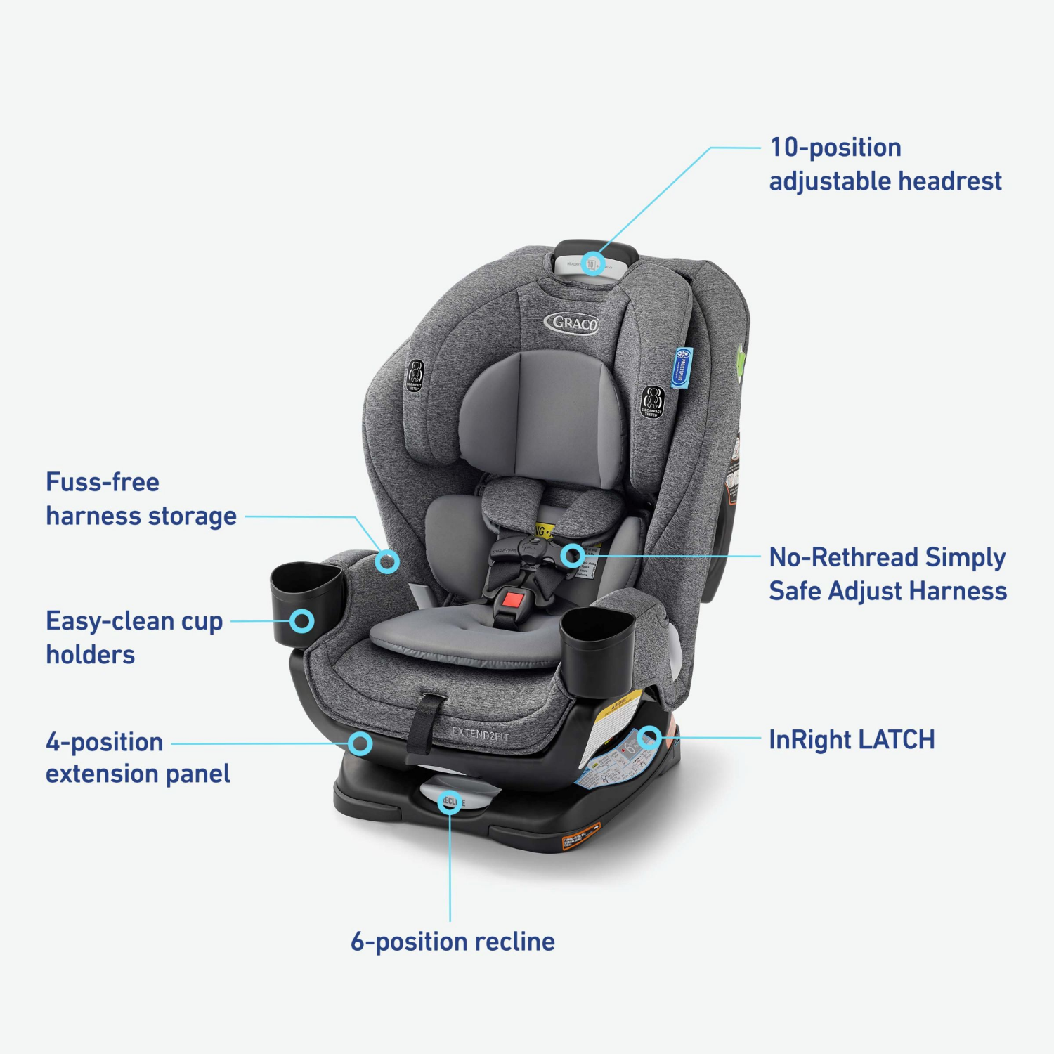 slide 3 of 4, Graco Extend2Fit 3-in-1 Car Seat 1 ea, 1 ct