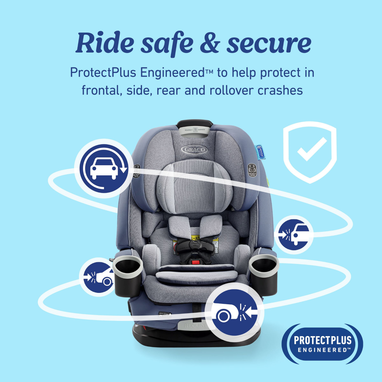 slide 3 of 7, Graco 4Ever DLX 4-in-1 Car Seat Charlie, 1 ct