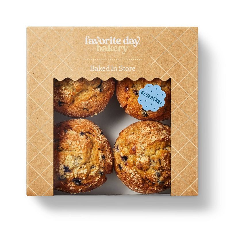 slide 1 of 3, Blueberry Muffins - 20oz/4ct - Favorite Day™, 4 ct; 20 oz
