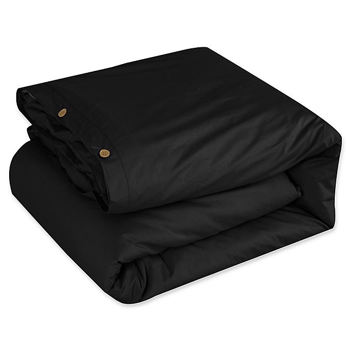 slide 3 of 3, Chic Home Odin Combed Cotton Queen Duvet Cover Set - Black, 1 ct