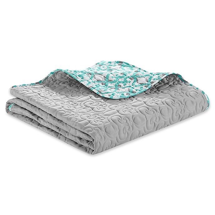 slide 3 of 5, Chic Home Nalla Reversible Queen Quilt Set - Grey, 1 ct