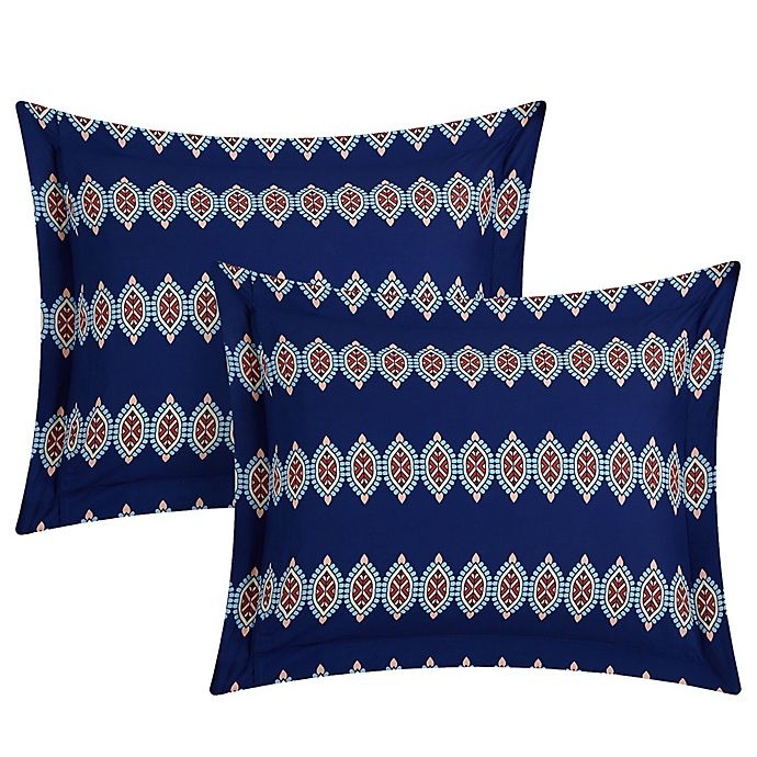 slide 4 of 6, Chic Home Yucca Reversible King Quilt Set - Blue, 1 ct