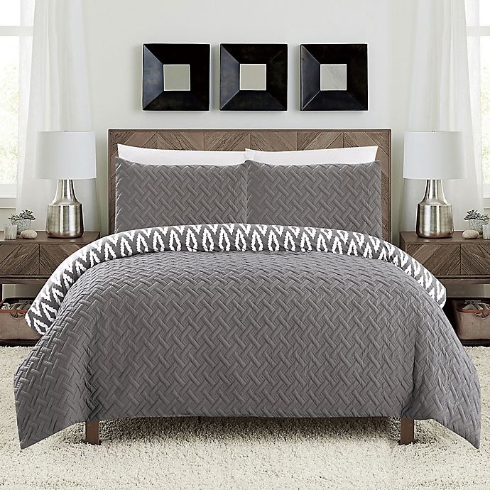 slide 2 of 5, Chic Home Maritoni Reversible Queen Comforter Set - Grey, 7 ct