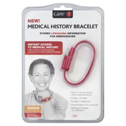 Care Medical History Bracelet Medium (7.5") Pink