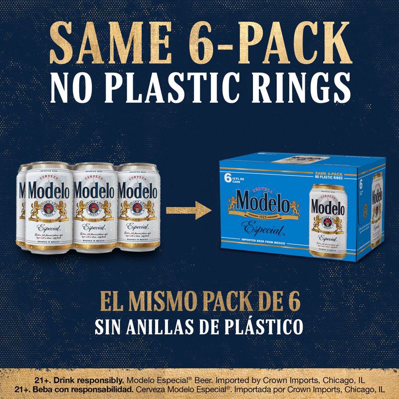 slide 3 of 12, Modelo Especial Lager Beer - 6pk/12 fl oz Cans, 6 ct; 12 fl oz