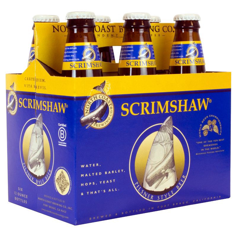 slide 1 of 1, North Coast Brewing Co. North Coast Scrimshaw Pilsner Beer - 6pk/12 fl oz Bottles, 6 ct; 12 fl oz