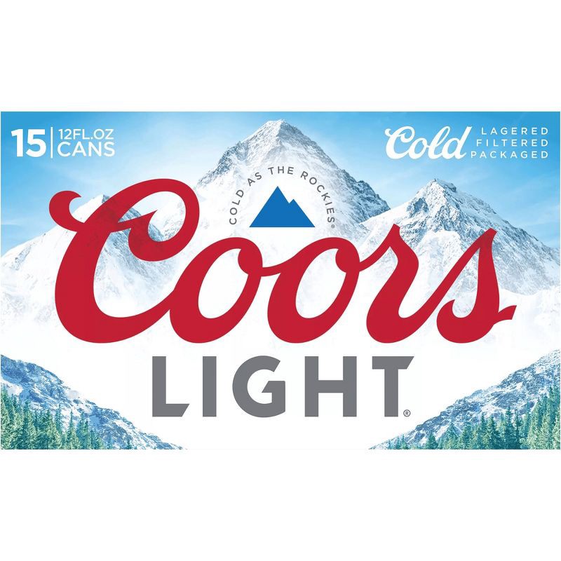 slide 7 of 9, Coors Light Beer - 15pk/12 fl oz Cans, 15 ct; 12 fl oz