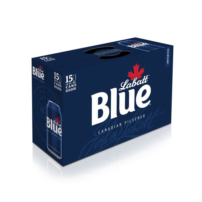 slide 2 of 12, Labatt Blue Canadian Pilsener Beer - 15pk/12 fl oz Cans, 15 ct; 12 fl oz