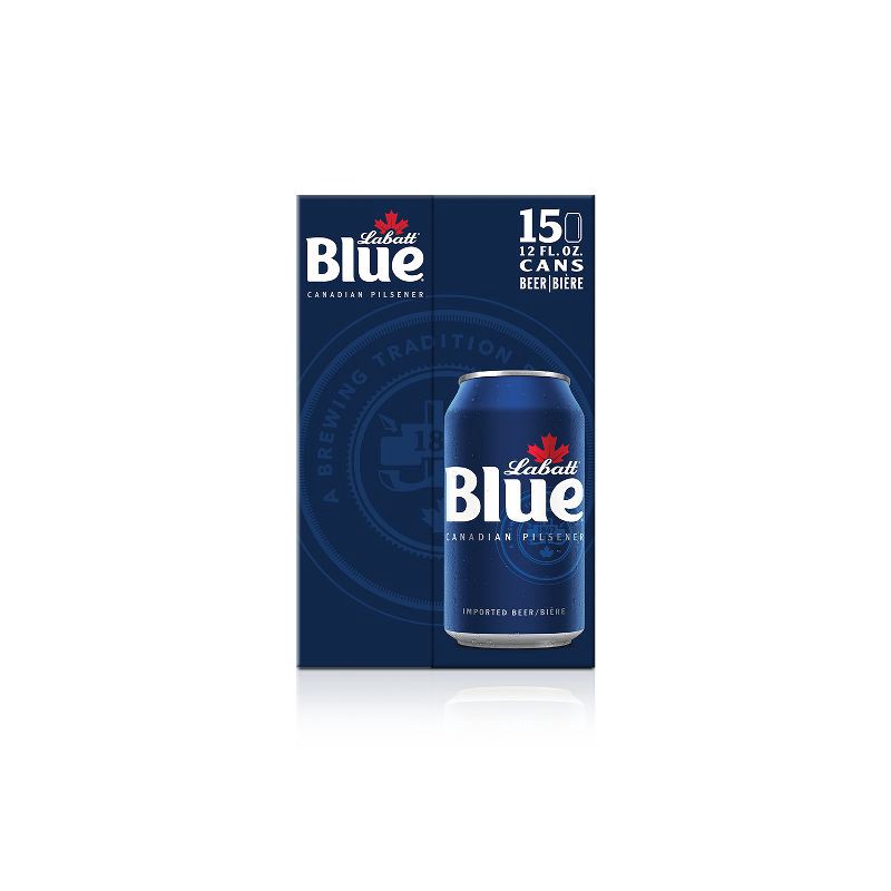 slide 12 of 12, Labatt Blue Canadian Pilsener Beer - 15pk/12 fl oz Cans, 15 ct; 12 fl oz