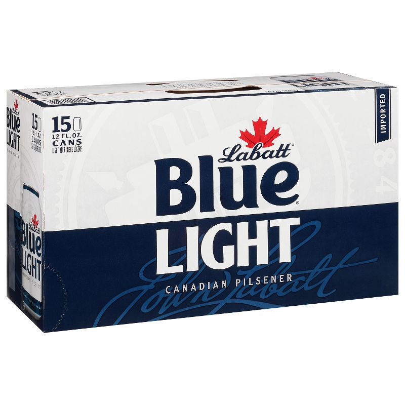 slide 4 of 5, Labatt Blue Light Canadian Pilsener Beer - 15pk/12 fl oz Cans, 15 ct; 12 fl oz