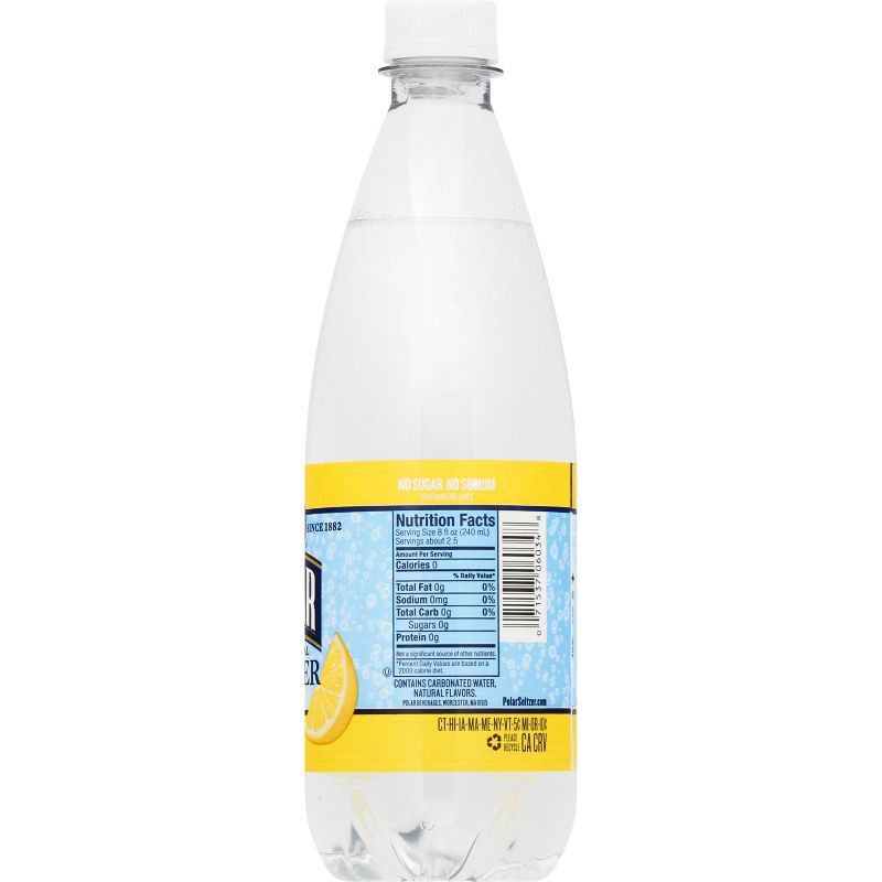 slide 3 of 3, Polar Beverages Polar Seltzer Lemon - 20 fl oz, 20 fl oz