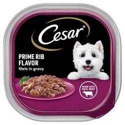 Cesar Filets in Gravy, Chicken, Beef and Red Meat Flavor Small Breed Wet Dog Food - 3.5oz