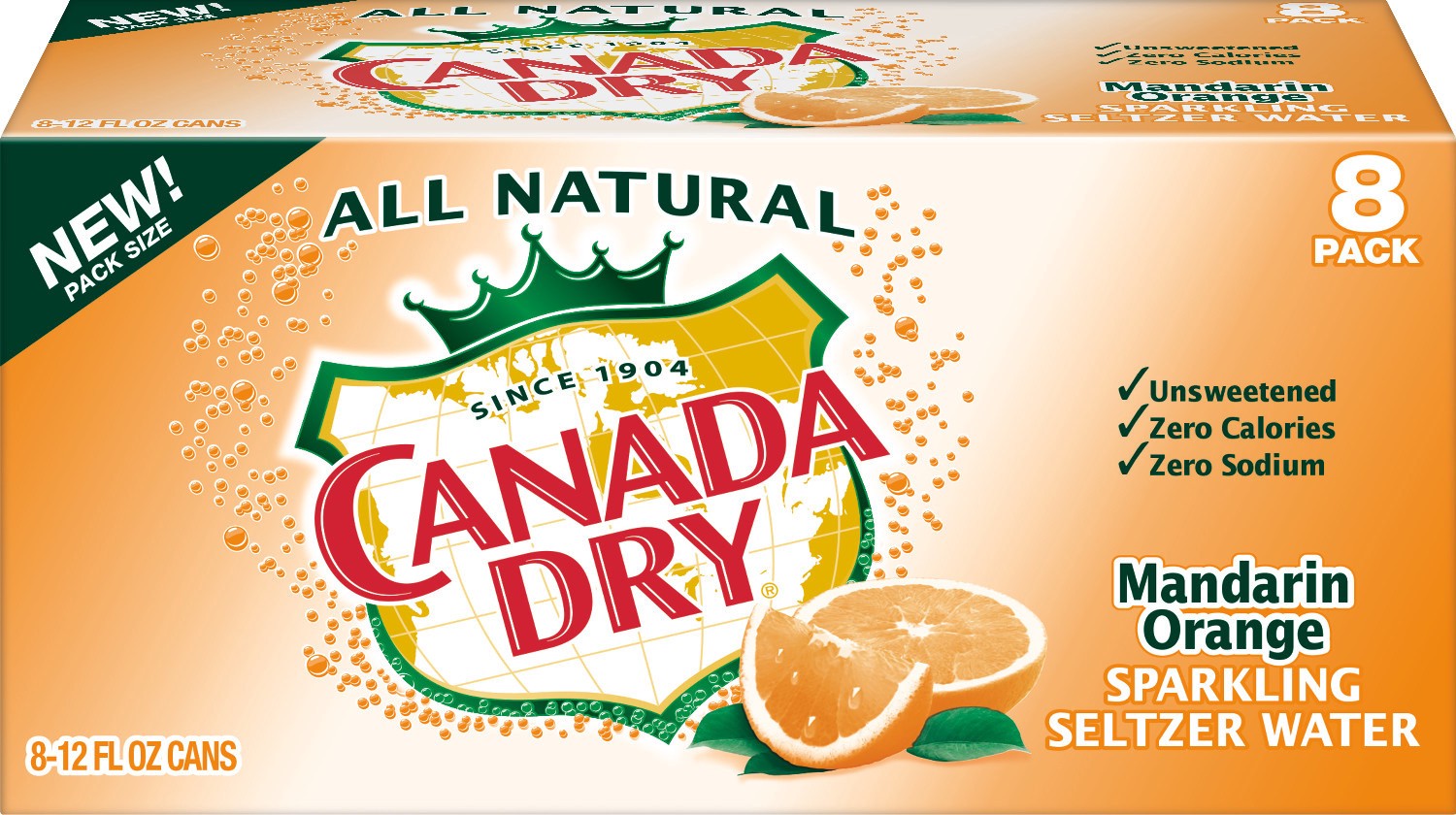 slide 1 of 3, Canada Dry Sparkling Water - 8 ct, 8 ct