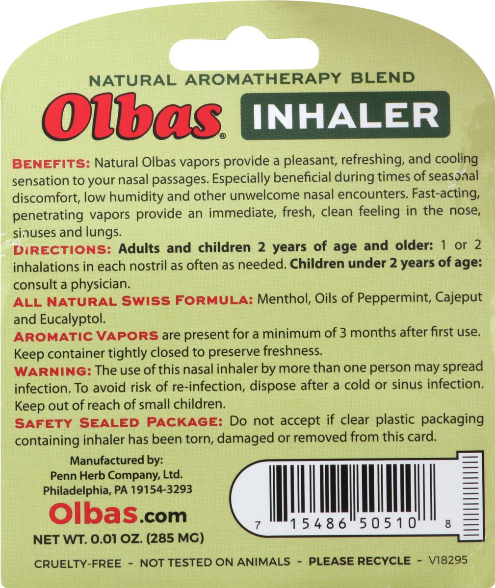 slide 5 of 7, Olba's Inhaler 0.01 oz, 1 ct