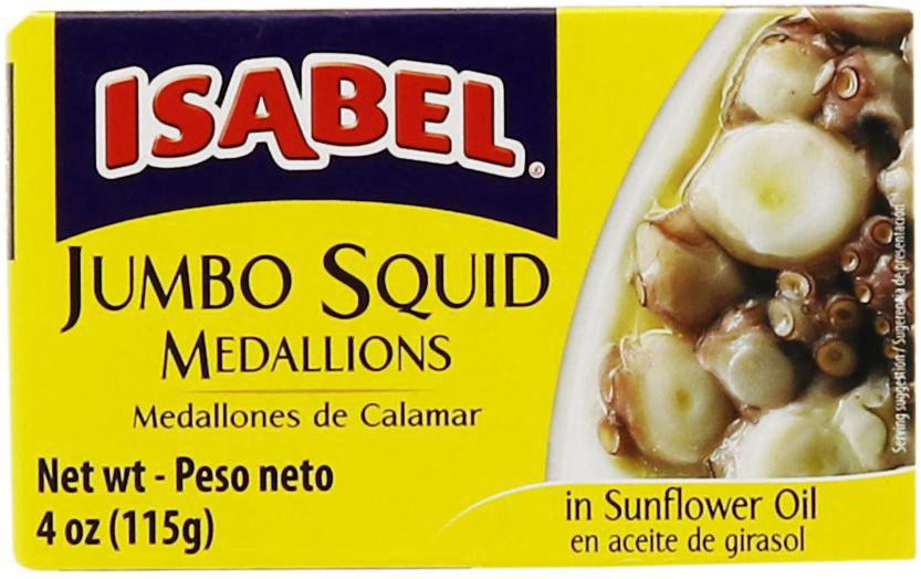 slide 1 of 1, Isabel Jumbo Squid Medallions, 4 oz