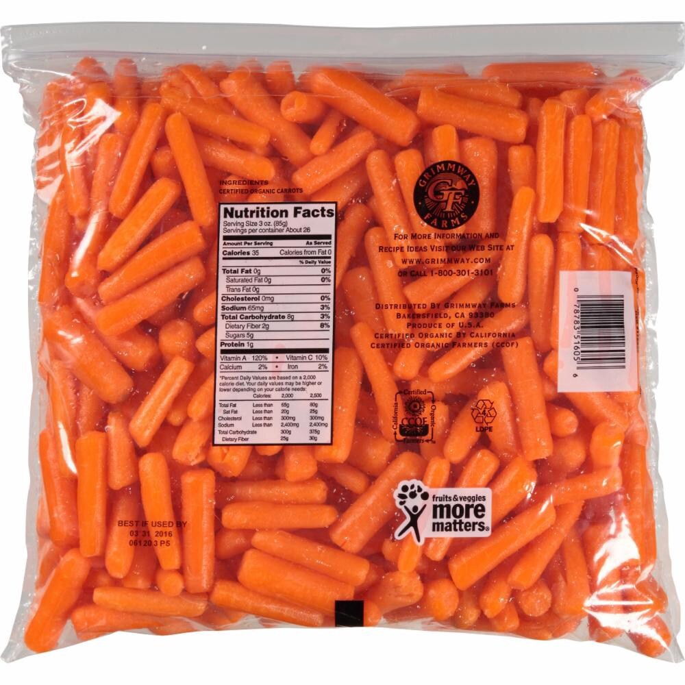 slide 2 of 4, Grimmway Farms Organic Baby Carrots, 5 lb