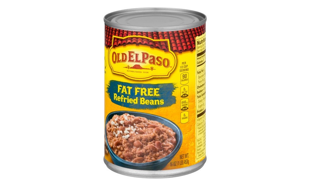 slide 2 of 3, Old El Paso Fat Free Refried Beans, 16 oz., 16 oz