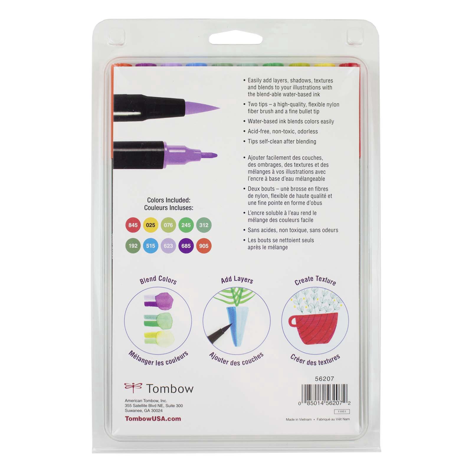 slide 3 of 8, Tombow Botanical Illustration Dual Brush Art Pens, 1 ct