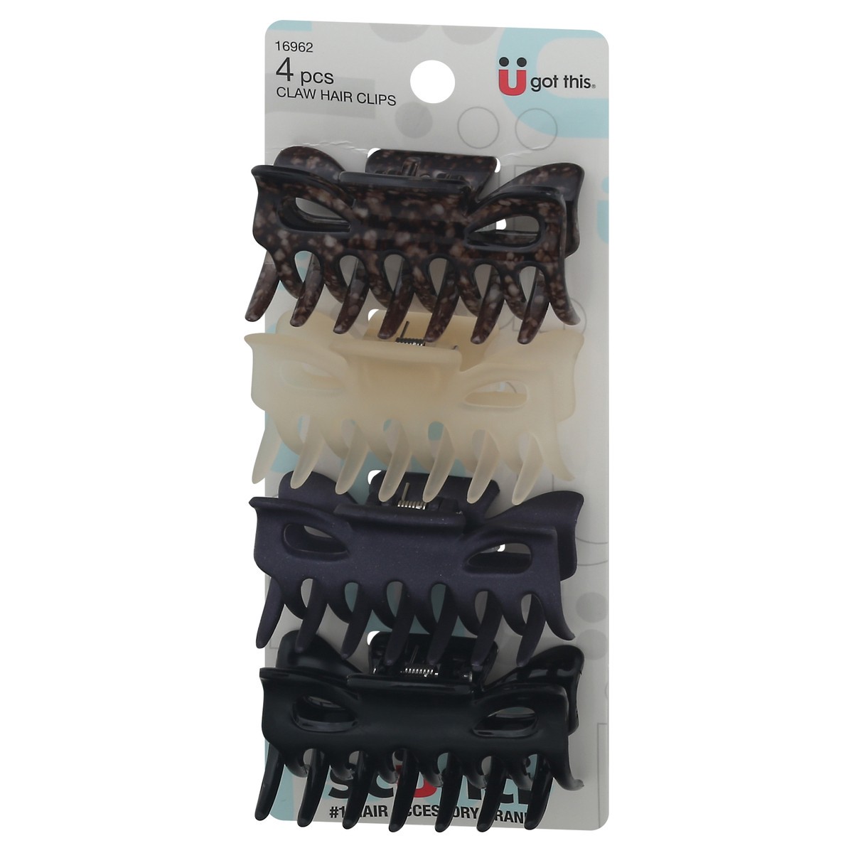 slide 6 of 9, scünci Claw Hair Clips 4 ea, 4 ct