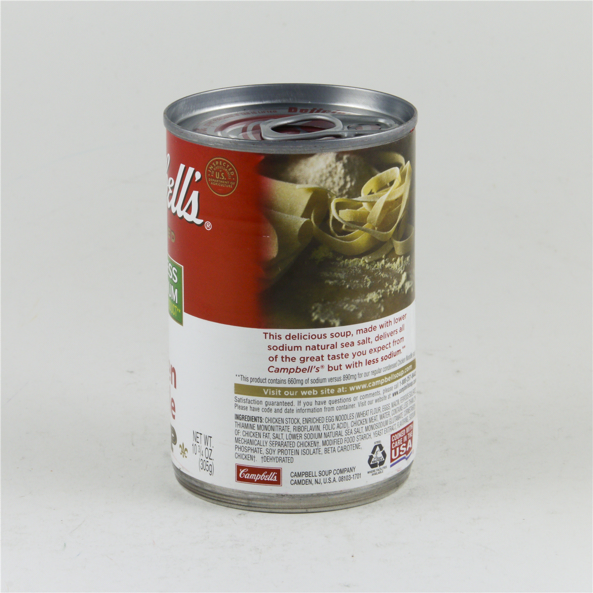 slide 4 of 8, Campbell's Campbell''s Condensed 25% Less Sodium Chicken Noodle Soup, 10.75 oz Can, 10.75 oz