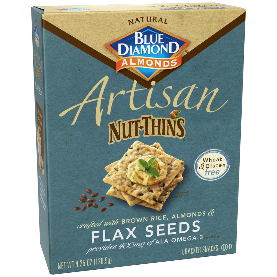 slide 2 of 3, Blue Diamond Artisan Nut Thins Flax Seeds, 4.25 oz