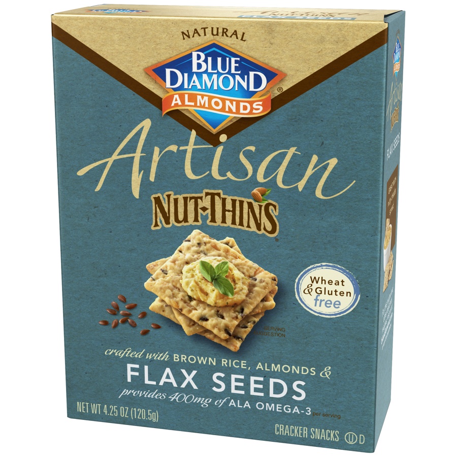 slide 3 of 3, Blue Diamond Artisan Nut Thins Flax Seeds, 4.25 oz