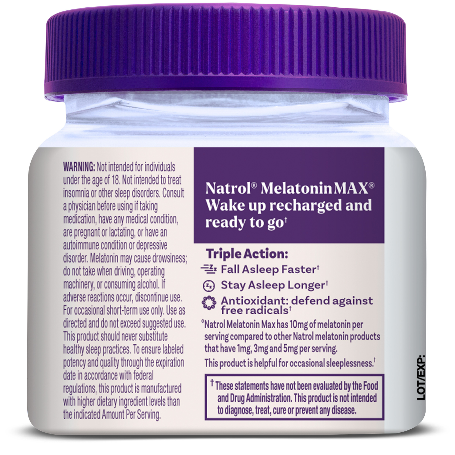 slide 2 of 4, Natrol Sleep Blueberry MelatoninMax 32 ea, 32 ct