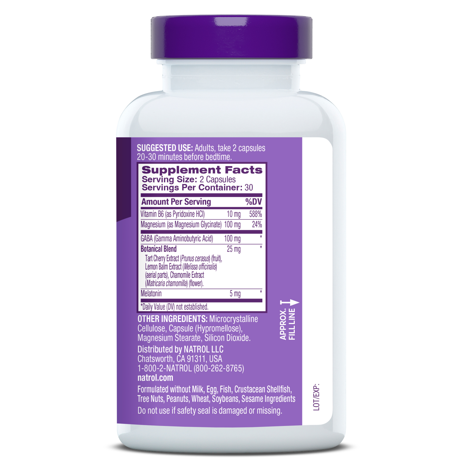 slide 3 of 3, Natrol Sleep & Restore Capsules, GABA, Magnesium Glycinate, Melatonin 5mg, Up to a 30 Day Supply, 60 ct