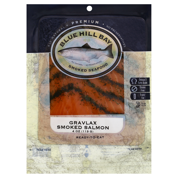 slide 1 of 3, Blue Hill Bay Salmon, Smoked, Gravlax, 4 oz