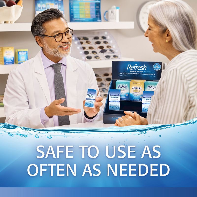 slide 5 of 12, Refresh Optive Lubricant Eye Drops Artificial Tears - 0.5 fl oz (15 mL), 0.5 fl oz