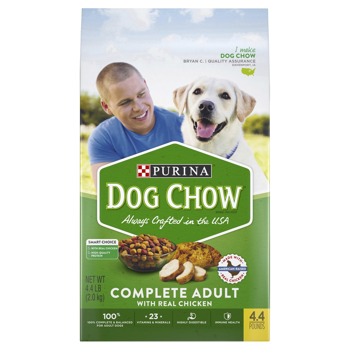 slide 16 of 16, Purina Dog Chow with Real Chicken Adult Complete & Balanced Dry Dog Food - 4.4lbs, 4.4 lb