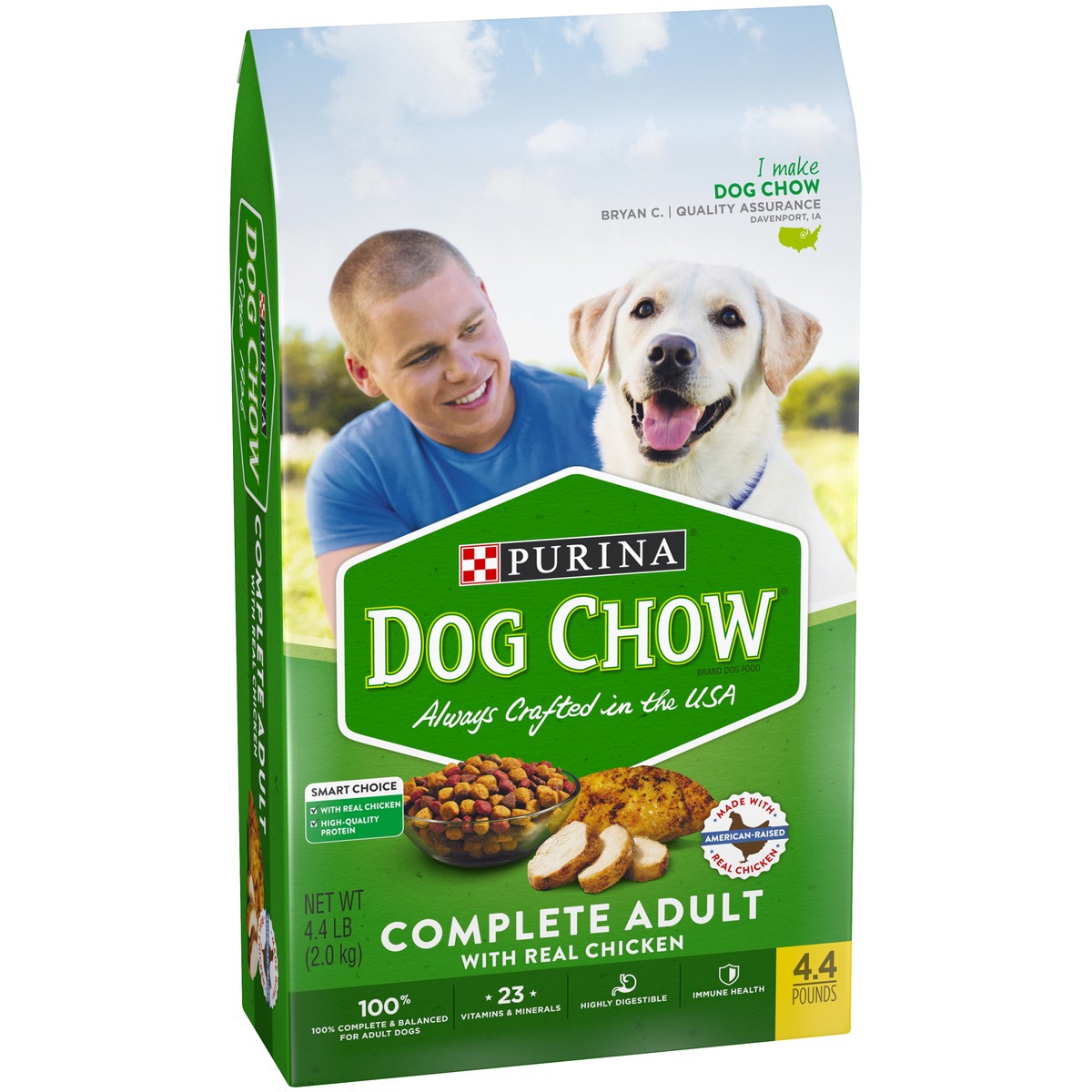 slide 10 of 16, Purina Dog Chow with Real Chicken Adult Complete & Balanced Dry Dog Food - 4.4lbs, 4.4 lb